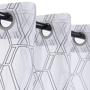 84 inch White Sheer Grommet Window Curtains NIB